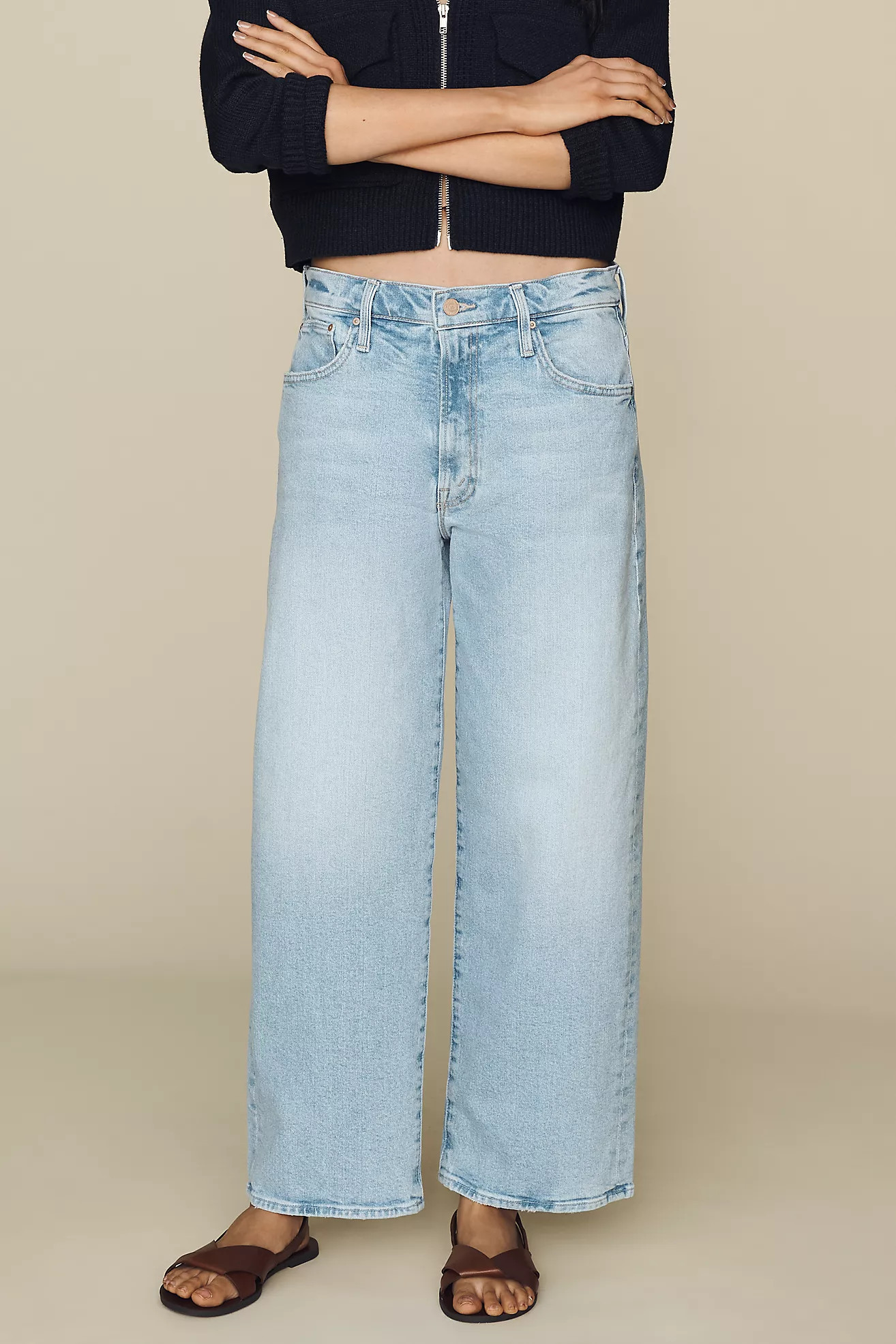 MOTHER Dodger Relaxed Mid-Rise Ankle Jeans | Anthropologie (US)