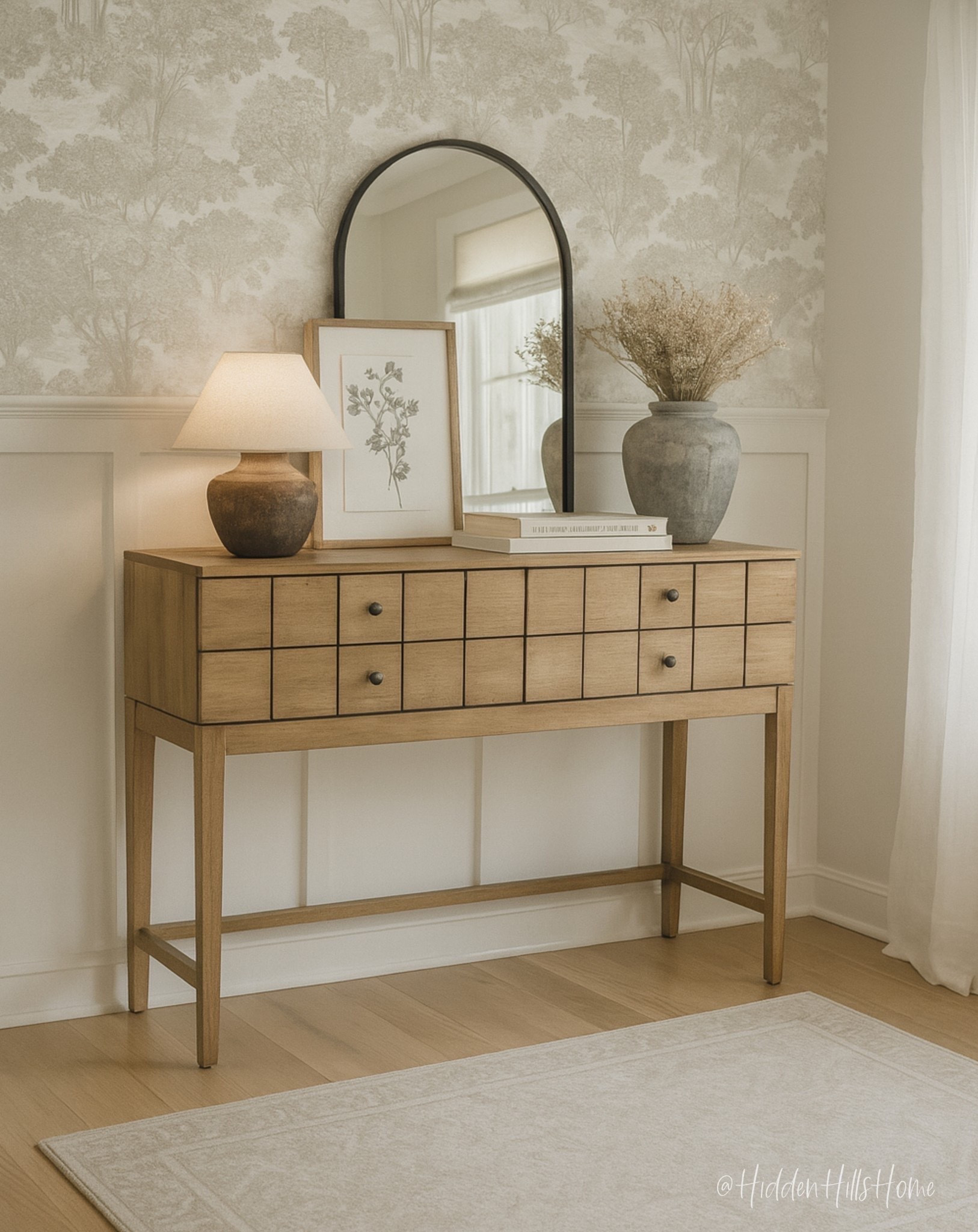 Entryway decor, entryway wallpaper, home decor, console table, entryway rug, entryway mood board #entryway

#LTKHome #LTKSaleAlert #LTKSeasonal