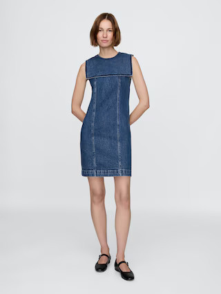 Gap × DÔEN Denim Sailor Mini Dress | Gap (US)