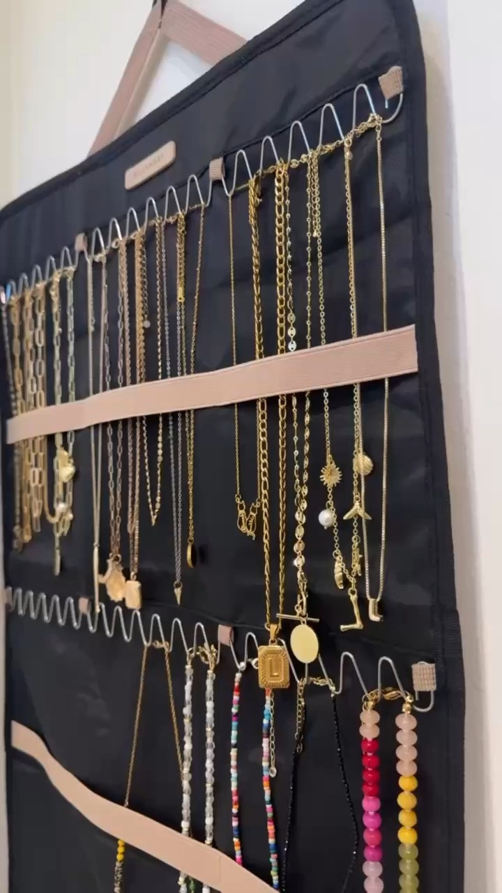 This is my favorite jewelry organizer, it keeps all my necklaces from tangling and it has a place for my earrings on the back. 

 #LTKHome #LTKFindsUnder50 #LTKStyleTip
