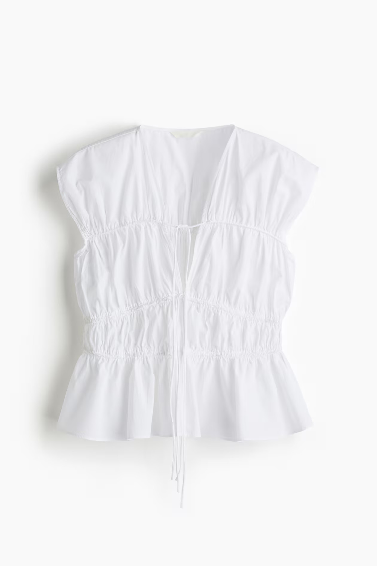 Drawstring Poplin Blouse | H&M (US + CA)