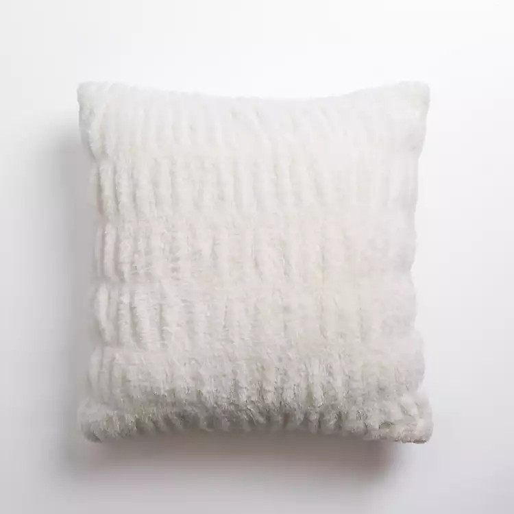 New! Aeryn Ivory Faux Fur Pillow | Kirkland's Home