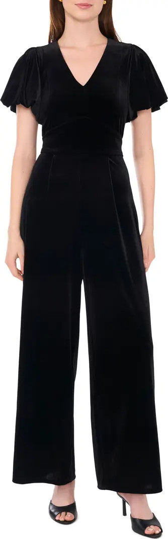 Halogen® Puff Sleeve Velvet Jumpsuit | Nordstromrack | Nordstrom Rack