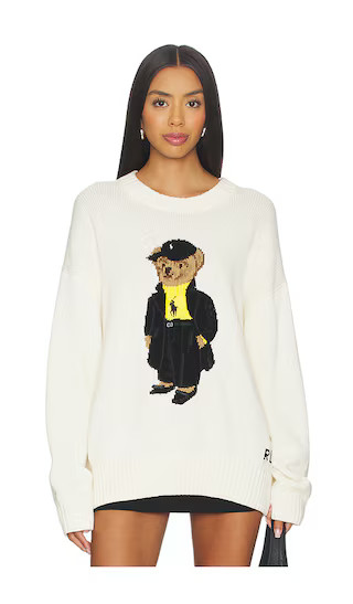 Polo Ralph Lauren Polo Bear Cotton Crewneck Sweater in Cream. - size XL | Revolve Clothing (Global)