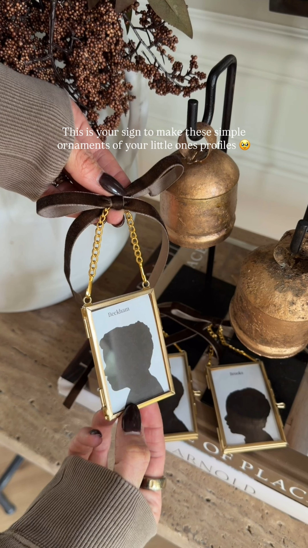 Let this be your sign to do this quick DIY ornament of your little one’s profile 🤍🤍 you could even do this with a pet profile!! Write the year on the back and always remember those little button noses! 

#LTKKids #LTKHoliday #LTKFamily