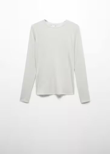 Langärmliges lurex-t-shirt -  Damen | Mango Deutschland | MANGO (DE)