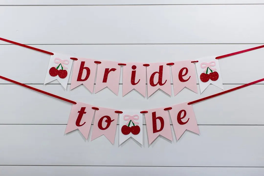 Cherry Bridal Shower Decorations. Cherry Bridal Shower Banner. She's the Cherry on Top Bridal Sho... | Etsy (US)