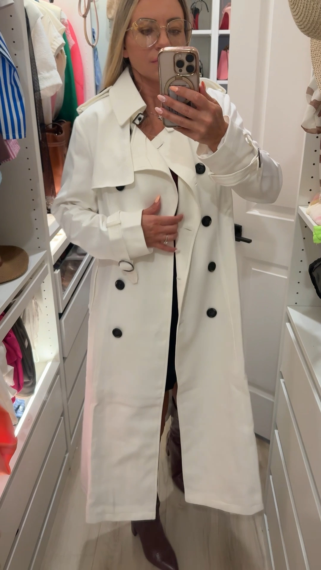 Good quality Amazon find. White Trench Coat, Maxi Long Overcoat.

#LTKU #LTKFindsUnder100