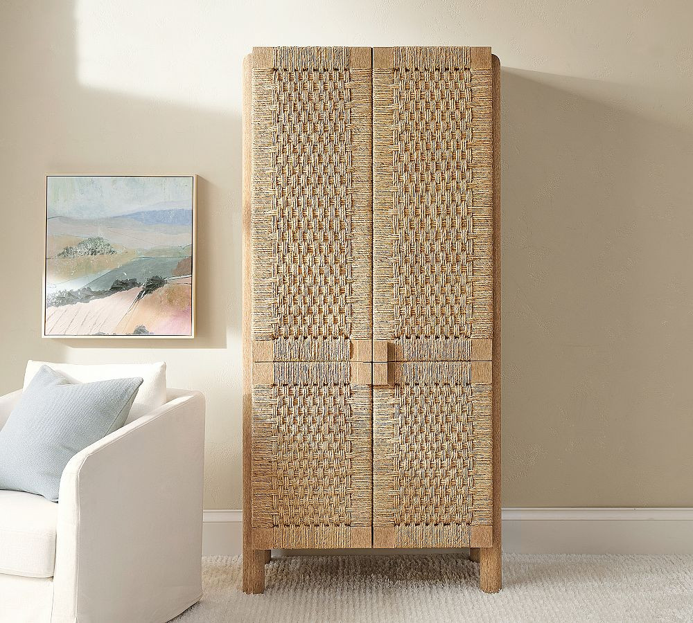 Bolinas Woven Armoire (36") | Pottery Barn (US)