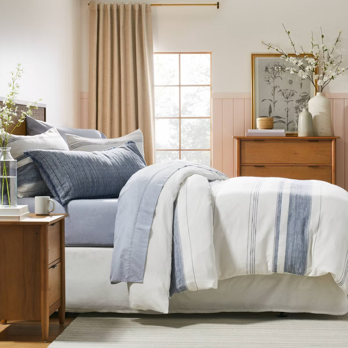 16"x42" Washed Loop Stripe Lumbar Bed Pillow  - Hearth & Hand™ with Magnolia | Target