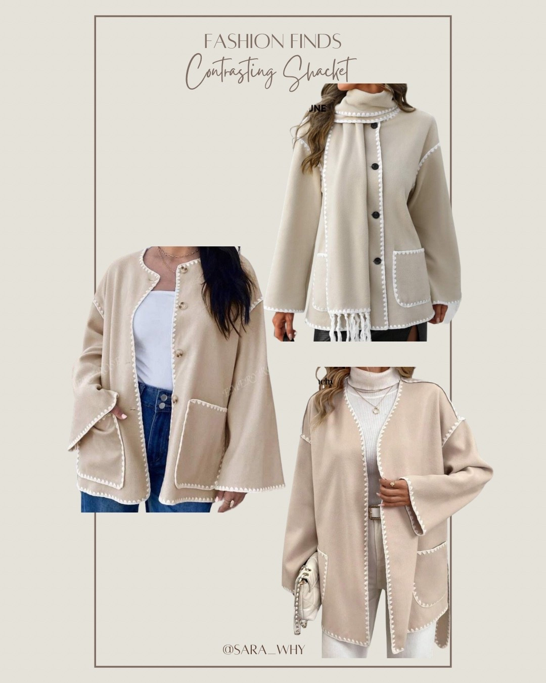 Farewelling 2025 winter styling with these gorgeous contrasting trim shacket’s/over-coats. 

#LTKwinter #LTKmodest #LTKaustralia