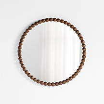 Jenny Lind Deep Brown Wood Round Kids Wall Mirror + Reviews | Crate & Kids | Crate & Barrel