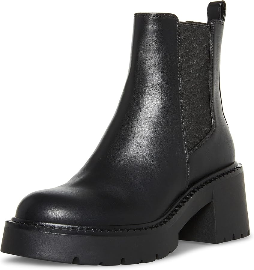 Amazon.com | Madden Girl Women's Tianna Chelsea Boot, Black Paris, 9 | Ankle & Bootie | Amazon (US)