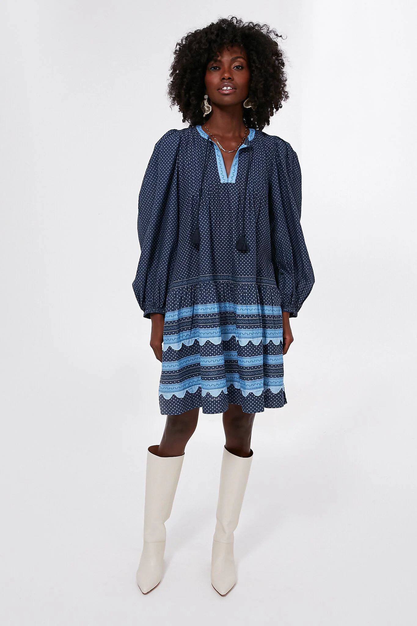 Palmer Patchwork Long Sleeve Tunic Dress | Tuckernuck (US)