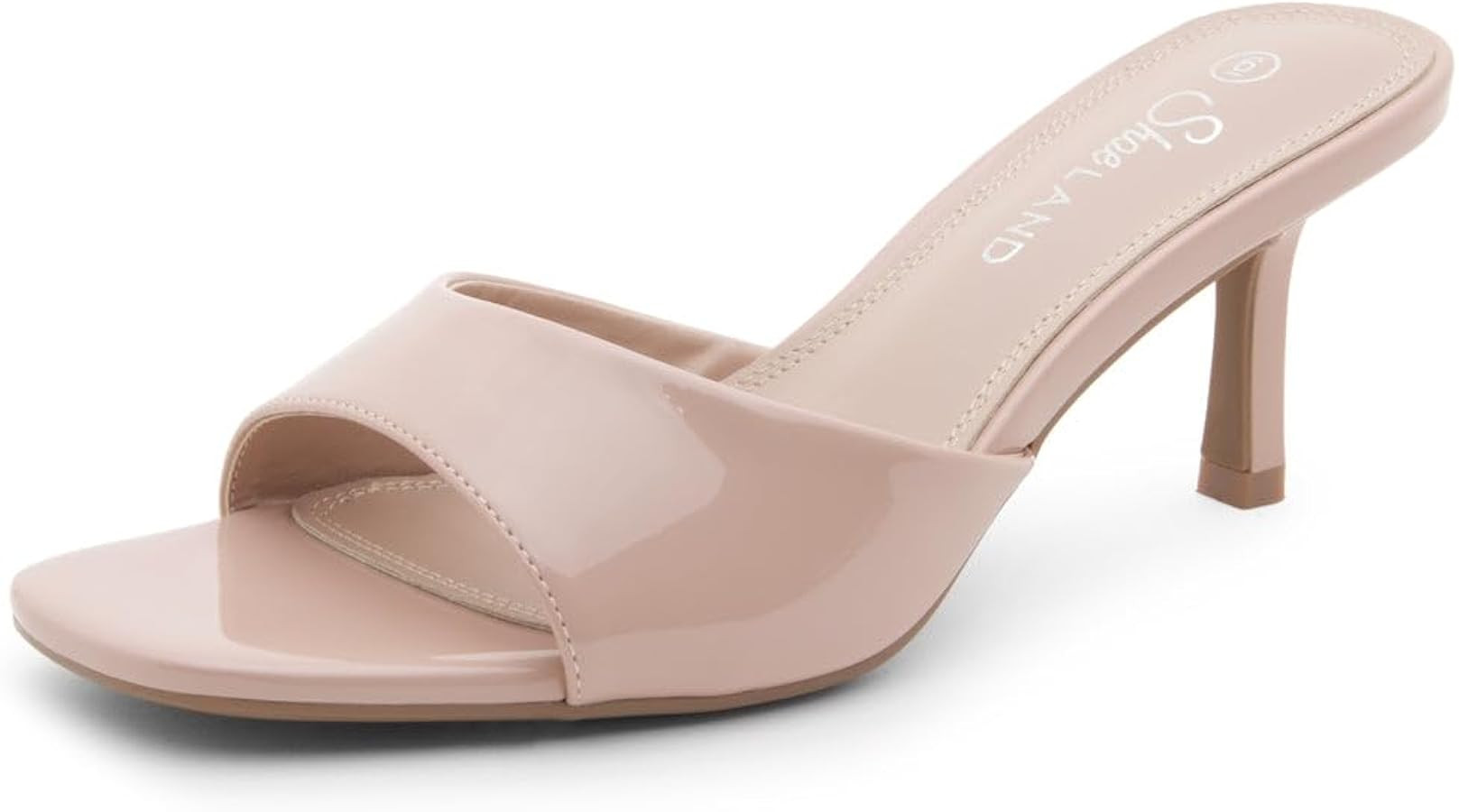 Shoe Land Sandalias de tacón bajo con punta abierta para mujer, muletas con banda única y tacó... | Amazon (US)