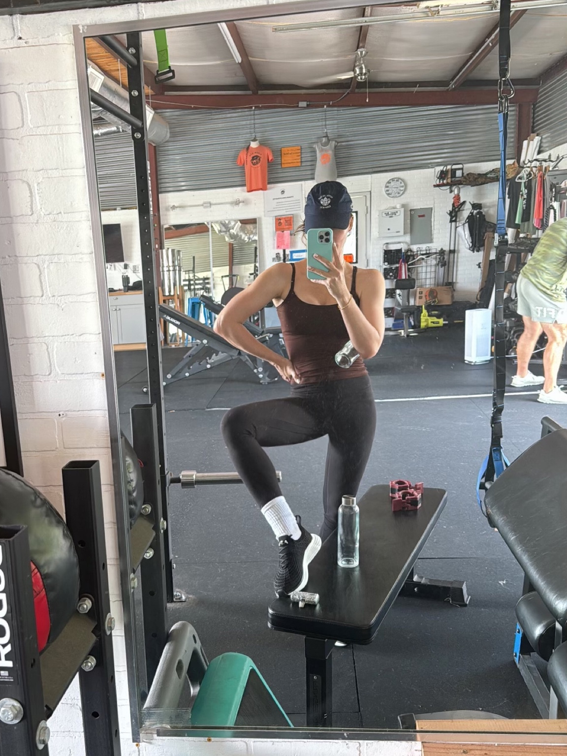 Todays workout look. Top is Style by Belen and leggings are Monday Body but linked similar 