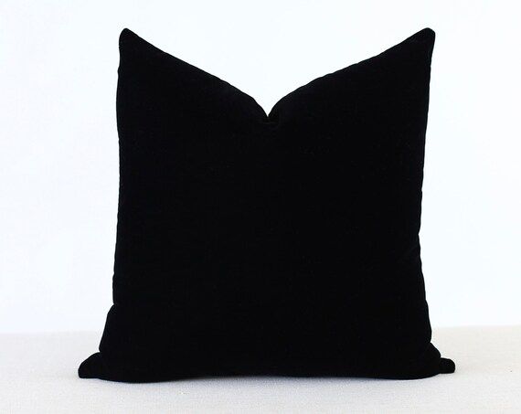 Black Velvet Pillow Glam Velvet Pillow 20x20 pillow cover | Etsy | Etsy (US)