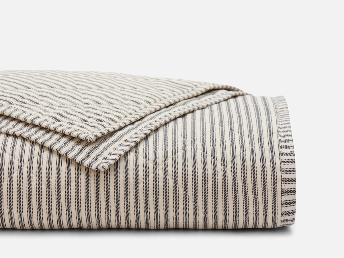 Ticking Stripe Classic Quilt | Red Land Cotton