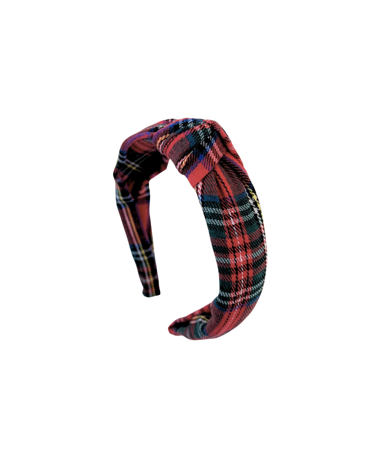 Bits & Bows Girls' Plaid Knot Headband - Red Plaid | Macy's