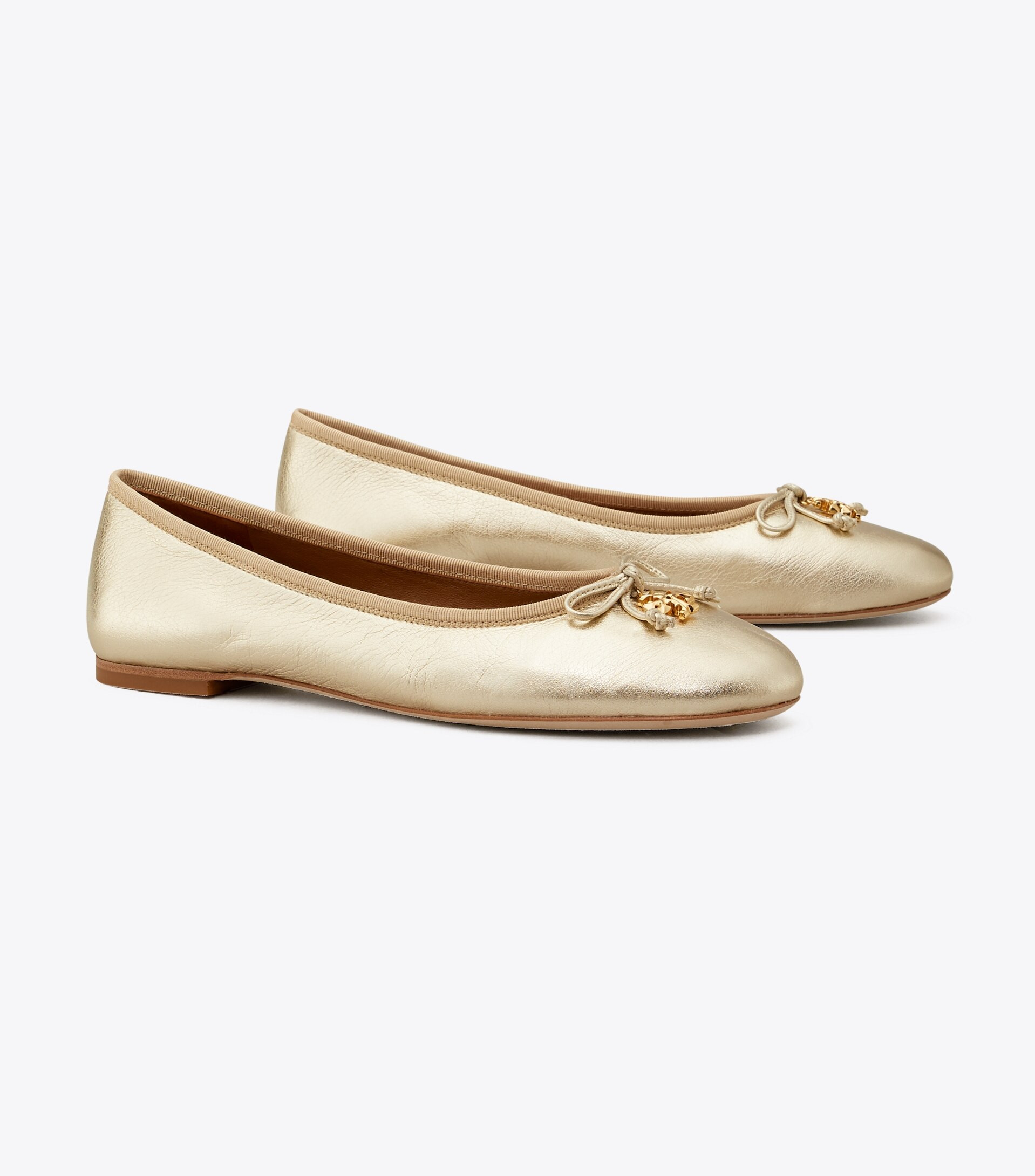 Tory Charm Metallic Ballet Flat | Tory Burch (US)