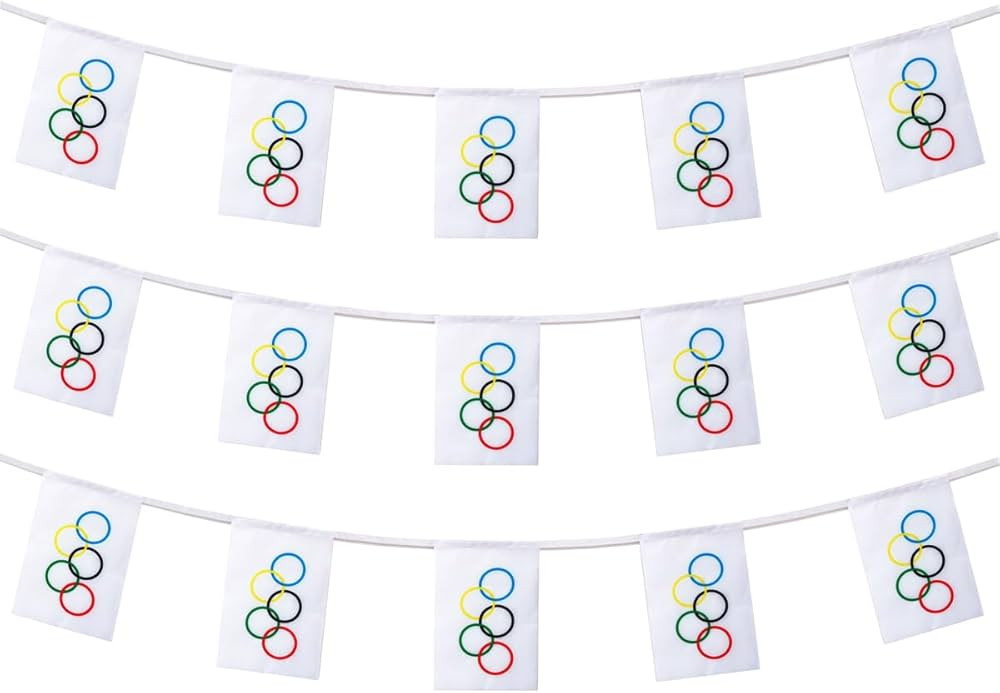50 Feet 38 Flags Olympic Rings String Flags Olympic Games Flag Small Mini International Sports Th... | Amazon (US)
