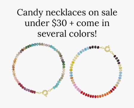 Candy necklaces on sale under $30! 
.
Amazon finds summer jewelry 

#LTKstyletip #LTKsalealert #LTKfindsunder50