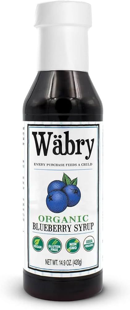 Wäbry Blueberry Syrup – 14.9oz (420g), Natural Fruit Flavor Organic Snow Cone Syrup for Drizzl... | Amazon (US)