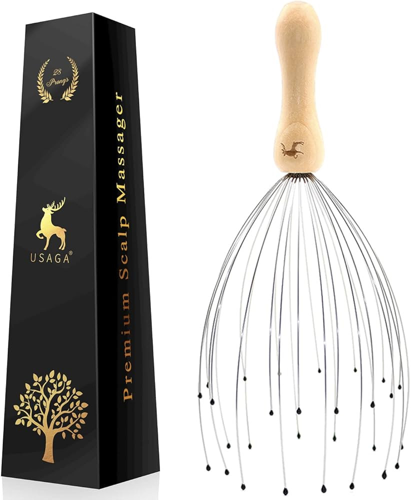 USAGA 28 Finger Head Scratcher, Head Massager, Scalp Massager Head Whisk Massager, Stocking Stuff... | Amazon (US)