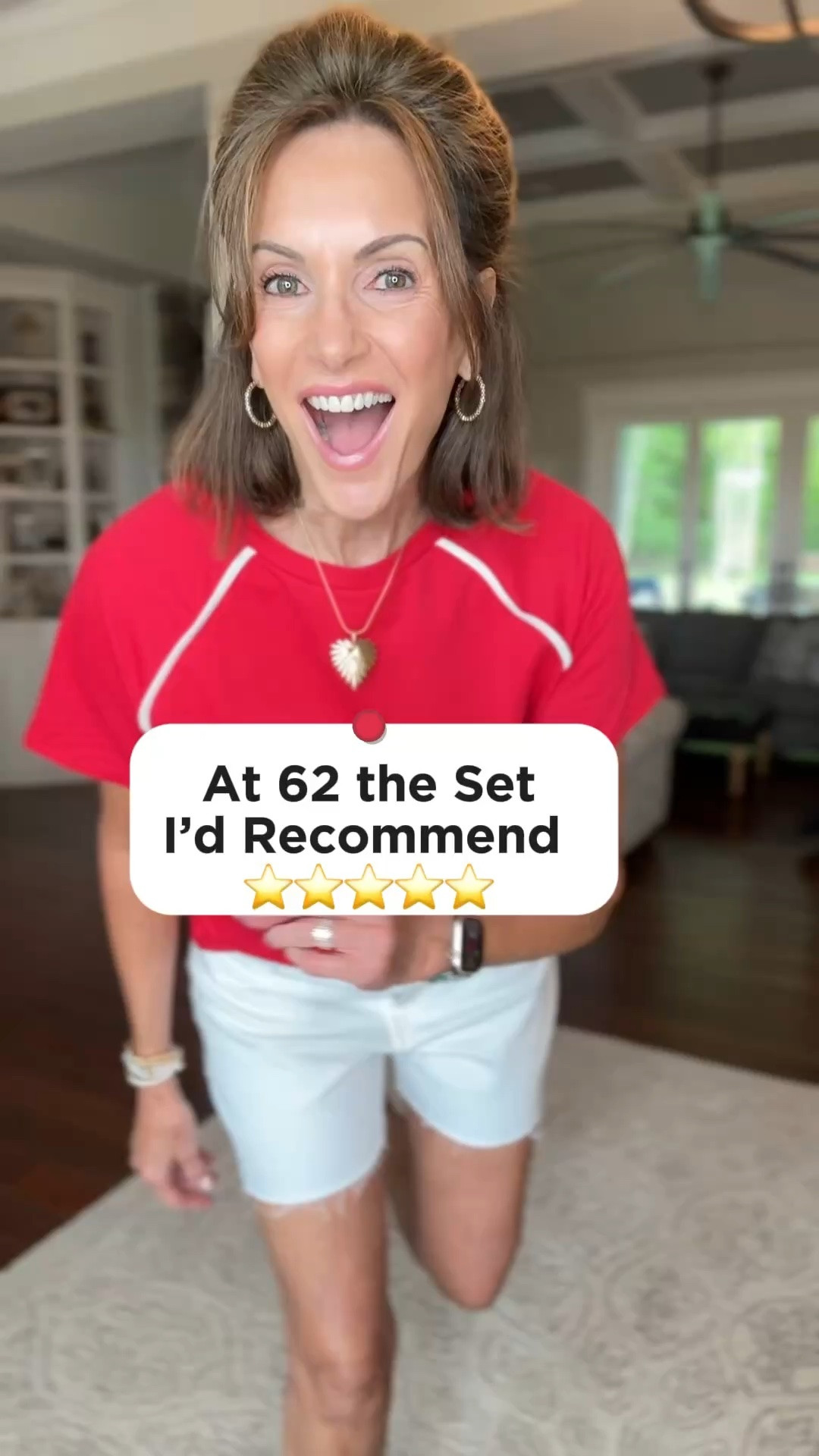 I sized up to a large in this super soft set because I like it to fit oversized. 
Stick with your true size if you want a less loose fit. 

Available in 13 colors and linked a sleeveless version as well 

White denim shorts- 29
White tank - medium 

Summer style 
Causal style 
Work from home 
Memorial Day style 
Travel style

#LTKTravel #LTKActive #LTKMidsize