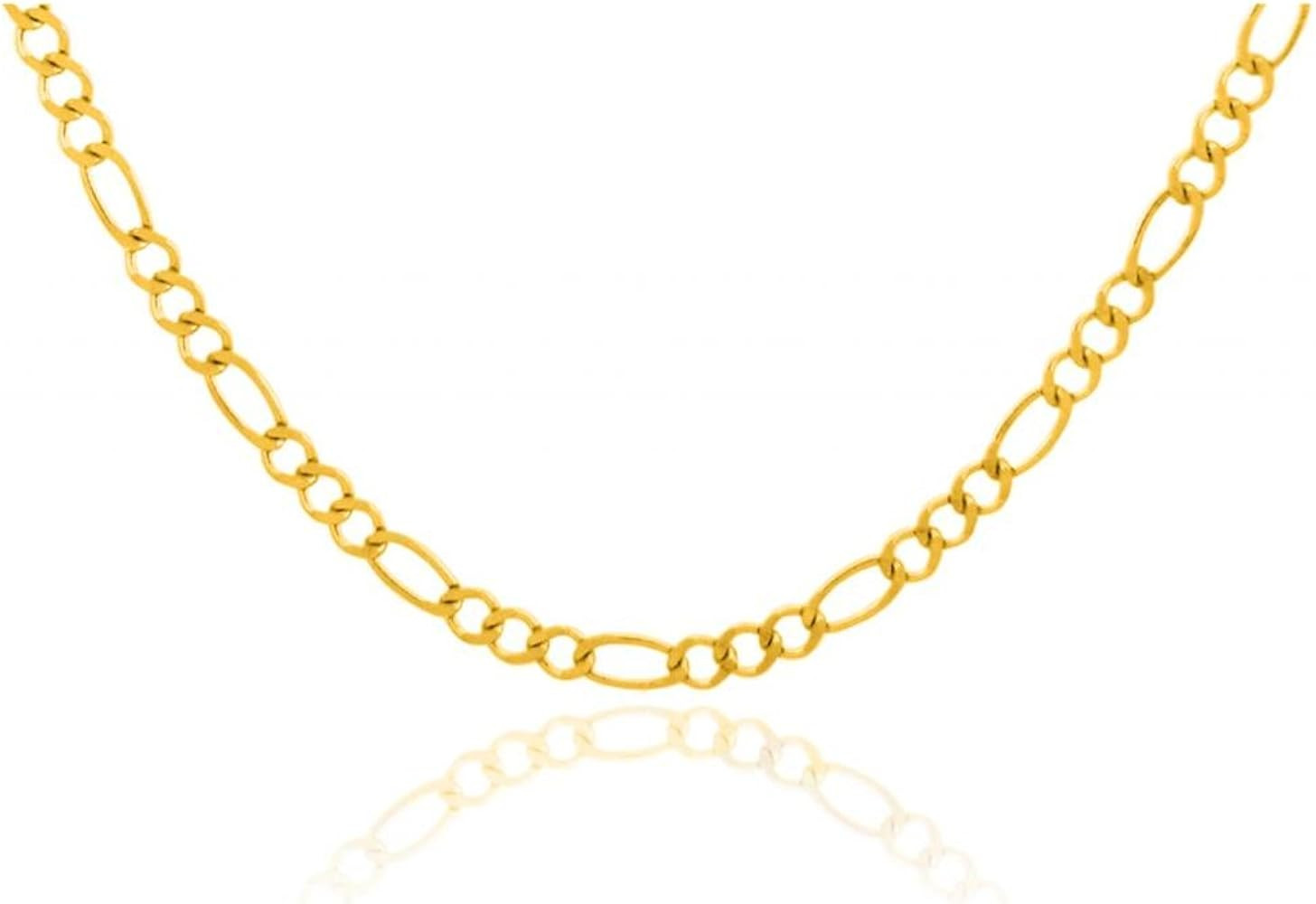 Dainty 10k Yellow Gold 1.23 mm Figaro Chain Necklace | Amazon (CA)