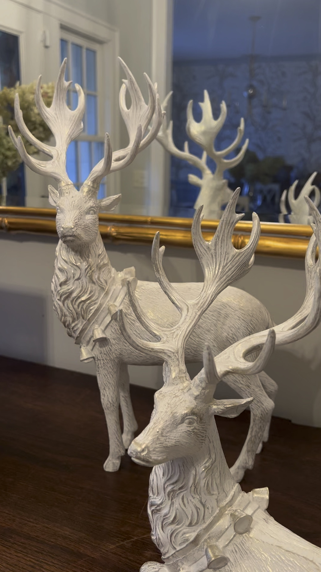 Holiday reindeer Christmas decor entryway holiday decor 

#LTKSeasonal #LTKHoliday #LTKVideo