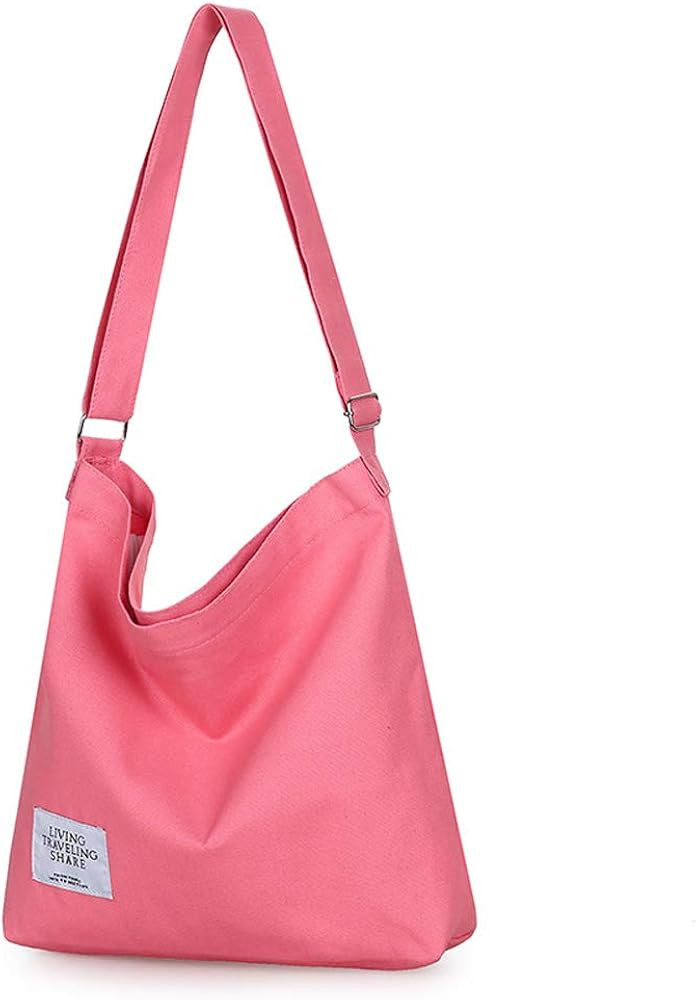 Covelin Women's Retro Large Size Canvas Shoulder Bag Hobo Crossbody Handbag Casual Tote | Amazon (US)