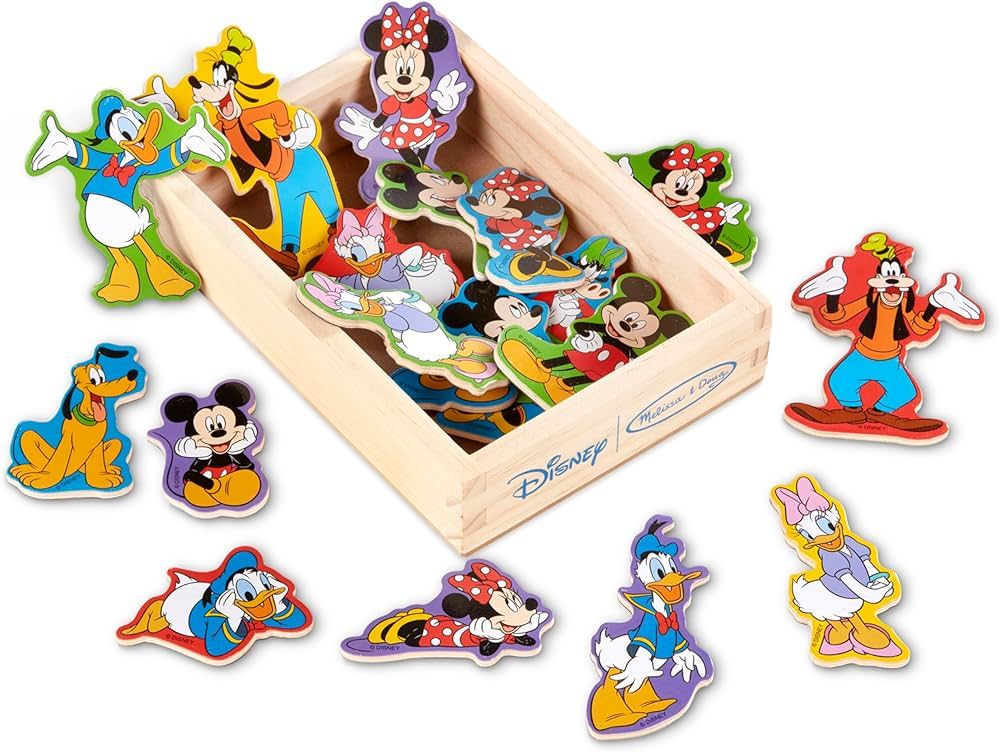 Melissa & Doug Wooden Mickey Mouse Character Magnets (20 pcs) - Cute Fridge Magnets For Toddlers ... | Amazon (US)