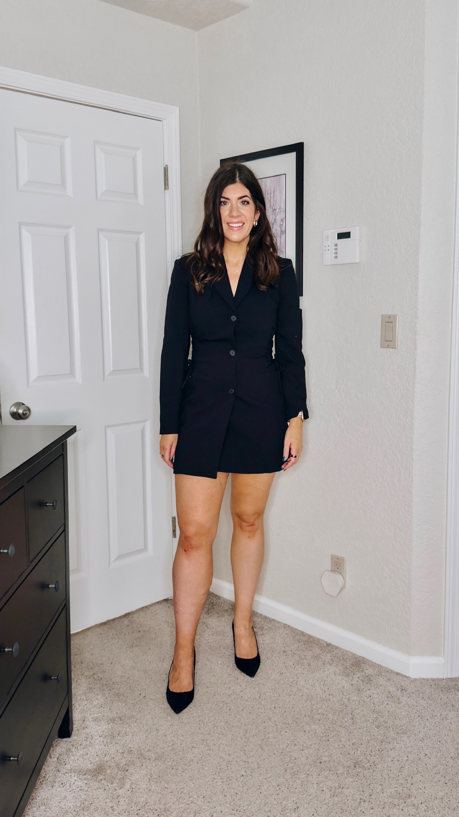 wearing medium in the blazer dress

black blazer, work blazer, office outfit, midsize workwear, office outfit, work blazer, blazer under $200, relaxed blazer, office layers  

 

#LTKOver40 #LTKMidsize #LTKWorkwear