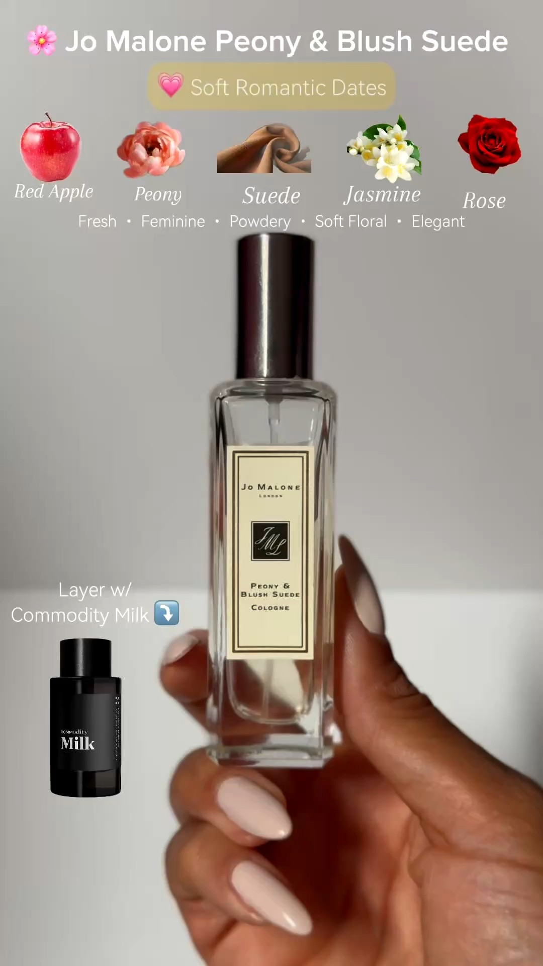 Soft luxury in perfume form 🌸☁️

Jo Malone Peony & Blush Suede + Commodity Milk is the prettiest clean floral + creamy skin scent combo for spring.

You get:
✨ soft peony & rose  
✨ cozy creamy musk  
✨ “she smells expensive” energy

It smells feminine, polished, warm, and effortless all at once.

If you want a spring scent that gets compliments without being overpowering… this is the combo.

🔗 Link in bio to shop both fragrances 💕

#PerfumeTok #SpringPerfume #JoMalone #CommodityMilk #SoftGirlScent #CleanGirlPerfume #FragranceCombo #SmellExpensive #BlackGirlLuxury

#LTKselfcare #LTKSeasonal #LTKootd