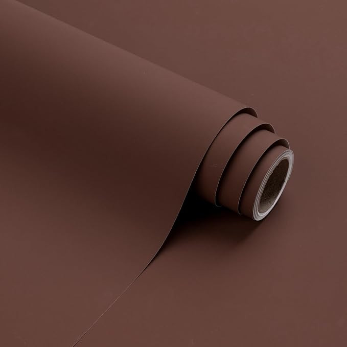 WRAPAHOLIC Chocolate Brown Wrapping Paper Roll - Mini Roll Silky Touch - 17 Inch x 16.5 Feet - So... | Amazon (US)