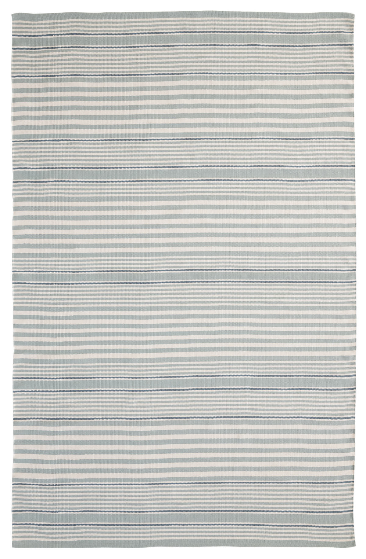 Rugby Stripe Light Blue Indoor/Outdoor Rug | Dash &amp; Albert | Annie Selke