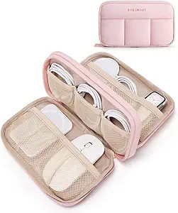 BAGSMART Electronics Organizer Travel Case, Cord Storage for Chargers Cables Phones, Compact Tech... | Amazon (US)