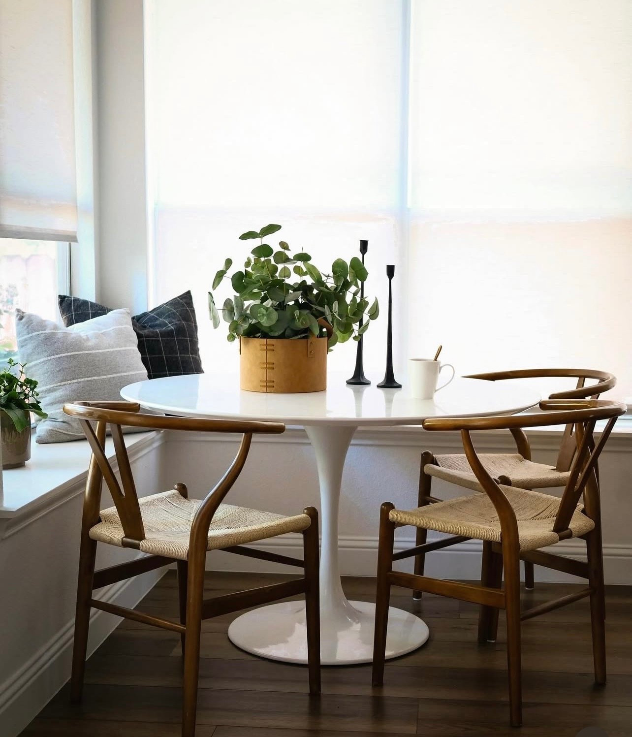 Our breakfast nook before we graduated to a larger table. She sure was cute! 

#LTKHome