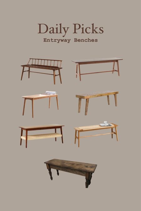 Entryway benches for every style  

#LTKSeasonal #LTKstyletip #LTKhome