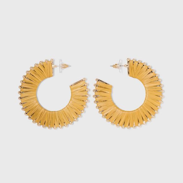 Raffia Hoop Earrings - A New Day™ | Target