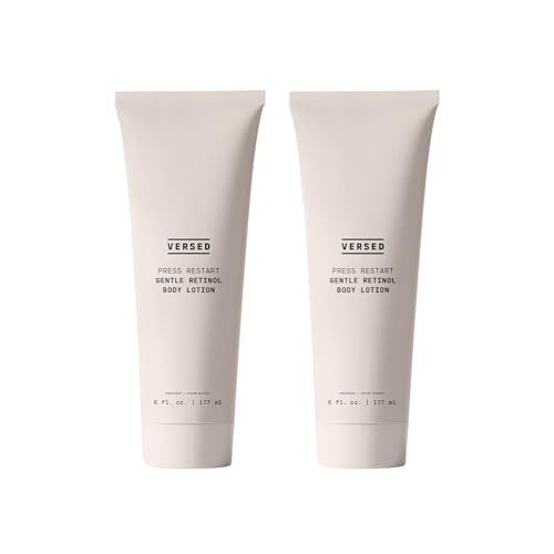 Versed Press Restart Retinol Body Lotion, 2 Pack - Skin Firming Lotion with Cocoa Butter, Squalane & Vitamin E - Lightweight All-Over Body Moisturizer for Aging Dry Skin (6 Oz Each, 2 Products) | Amazon (US)