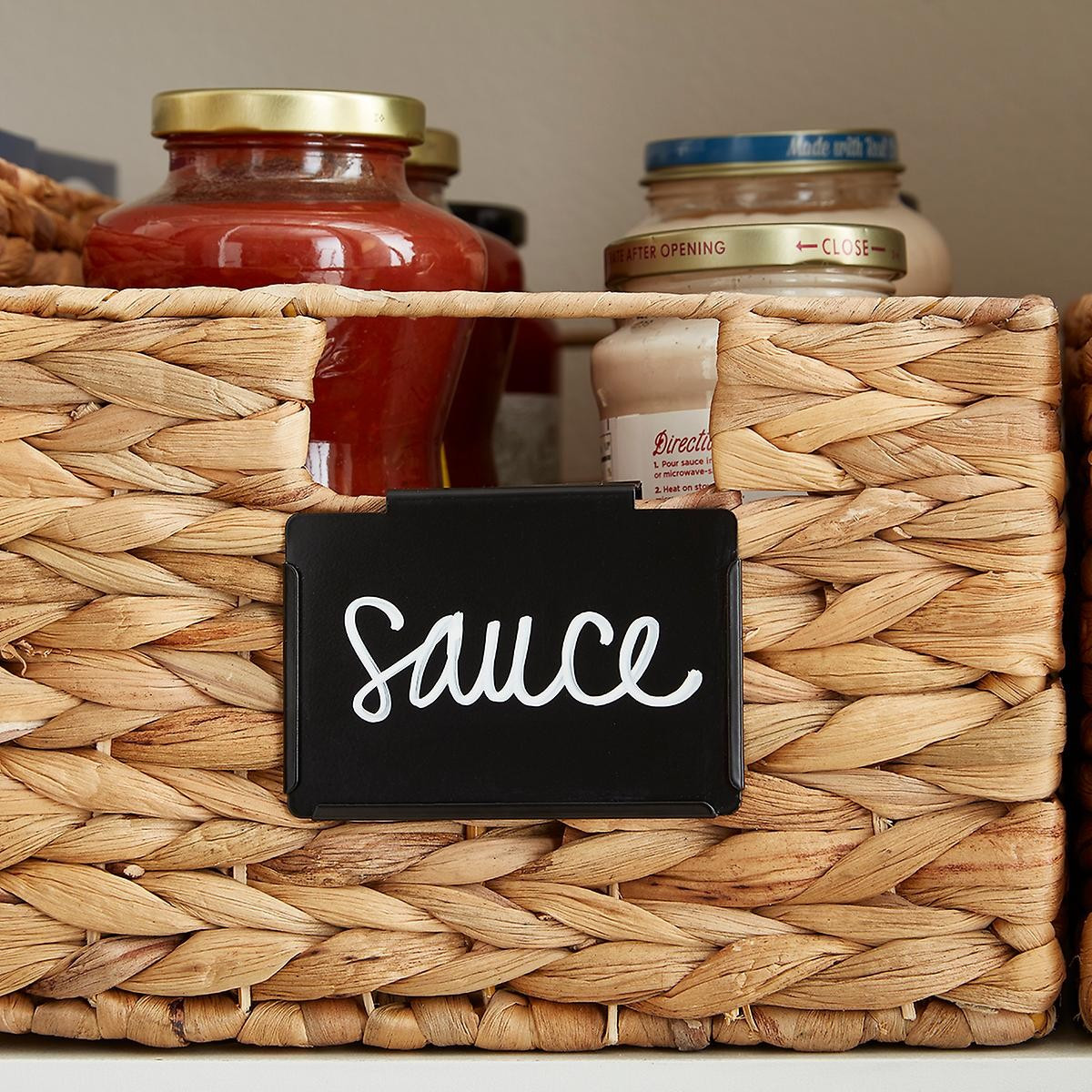 Black Bin Clip Labels | The Container Store