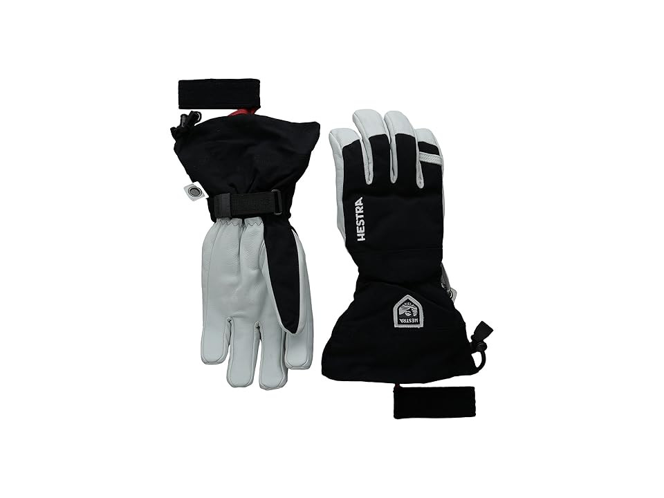 Hestra Army Leather Heli Ski Ski Gloves Black : 6, Leather/Polyamide | Zappos