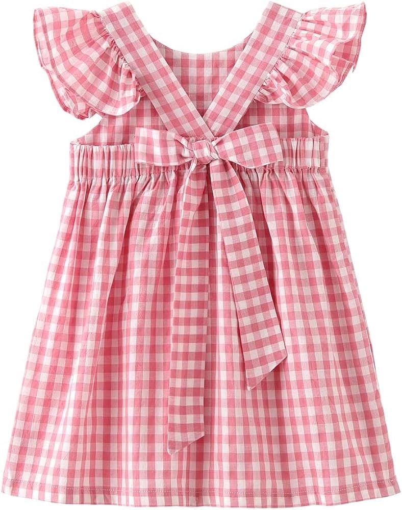 Zanie Kids Easter Dresses for Girls Baby Girl Summer Dress Playwear Family Photo Outfits | Amazon (US)