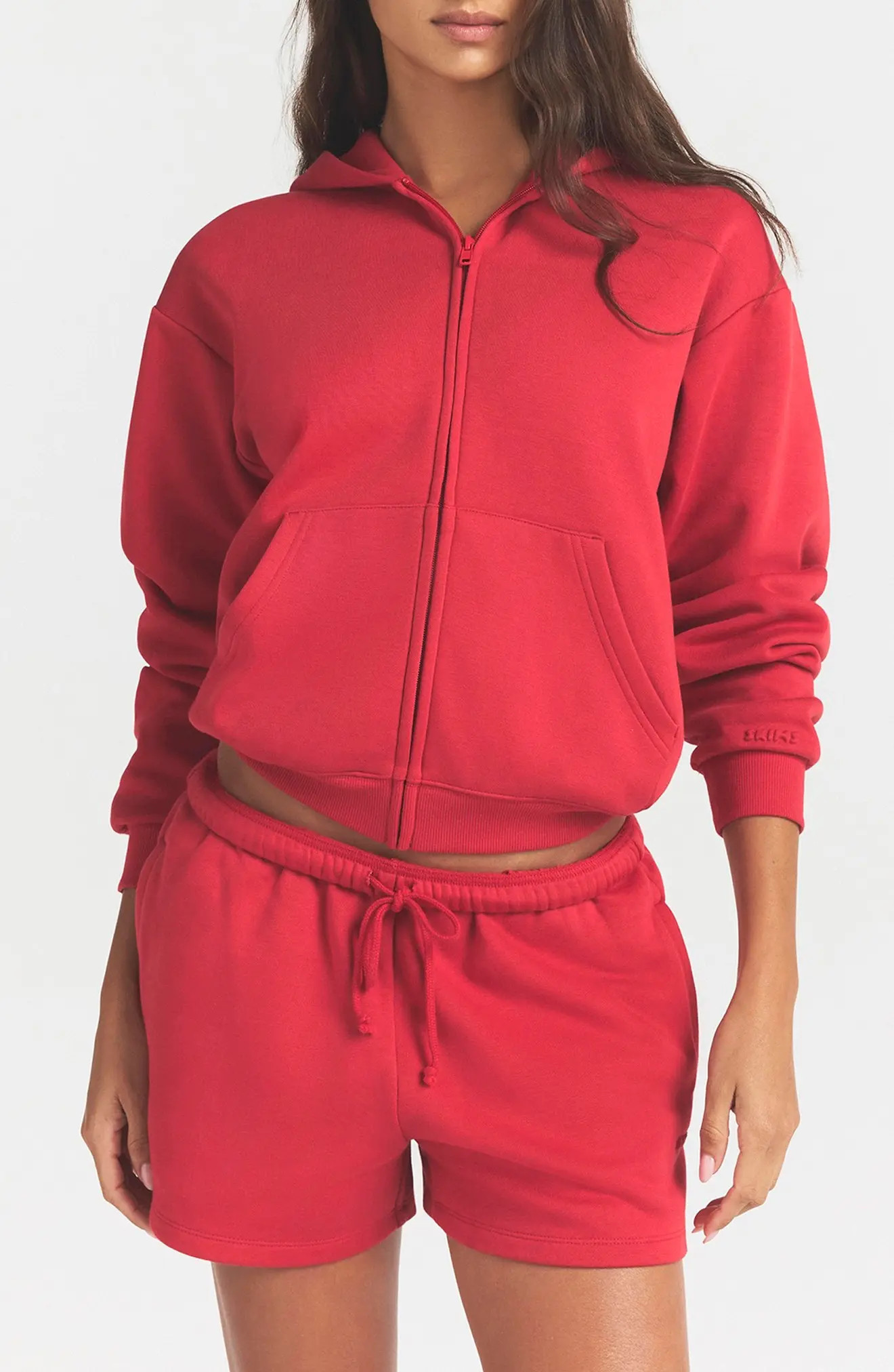 SKIMS Cotton Blend Fleece Classic Zip-Up Hoodie (Women) | Nordstrom | Nordstrom