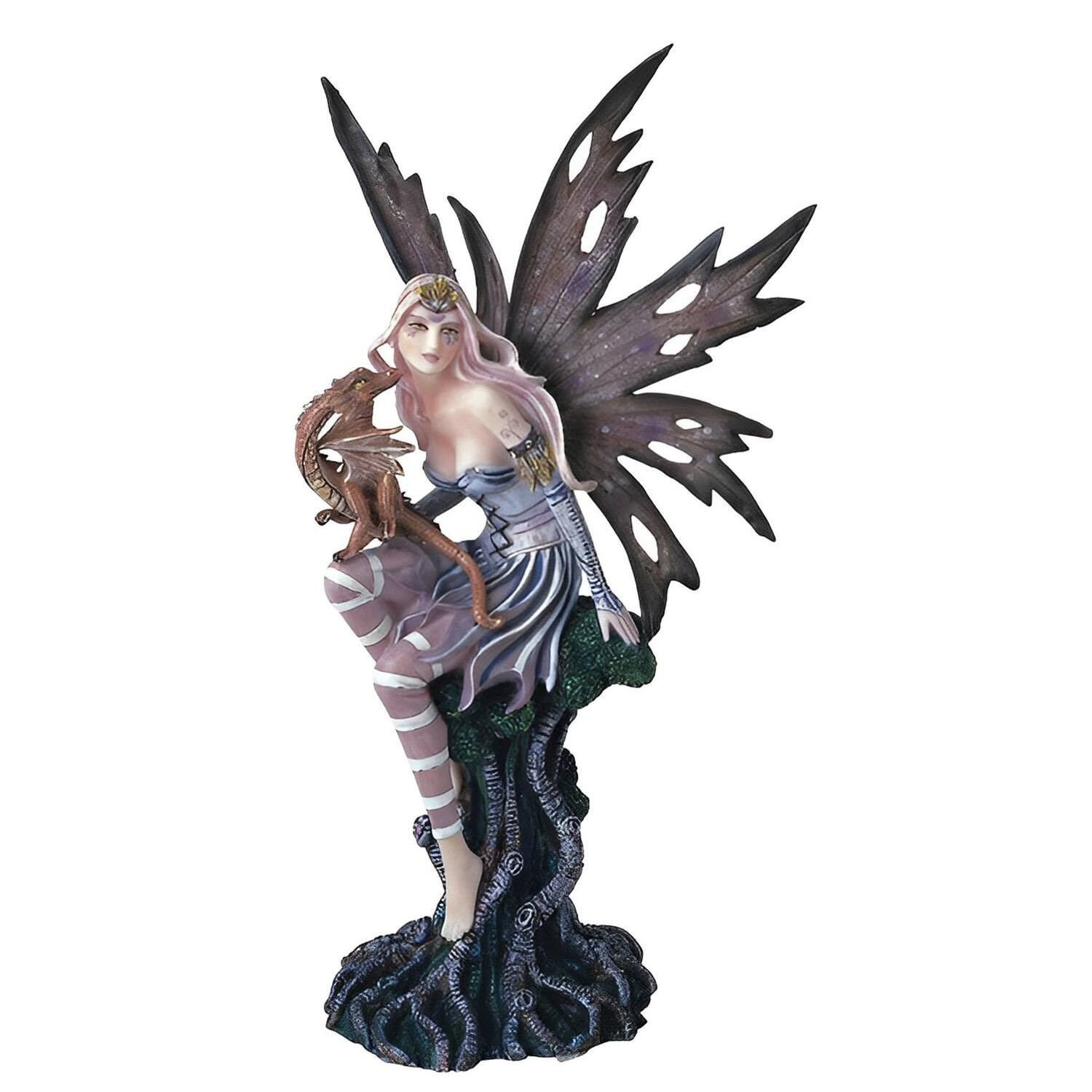 FC Design - 10""H Tree Fairy with Baby Dragon Figurine Statue Office/Computer Desk Tabletop Medieval Gaming Home Decor Gift - Multi-Color | Best Buy U.S.