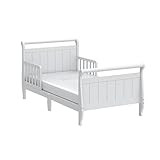 Delta Children Wood Toddler Bed Sleigh, Crib, White | Amazon (US)