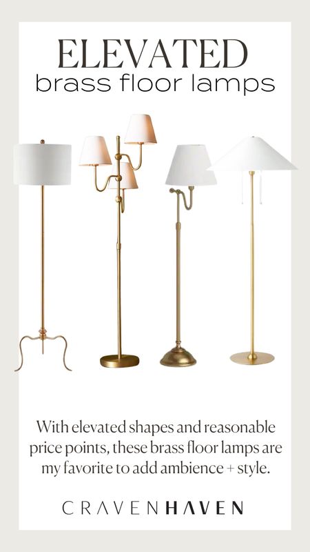 I love the shape and style of these brass floor lamps. I can’t believe the Amber Lewis one is on sale - hurry and snag it while it’s marked down from $800 to $224!