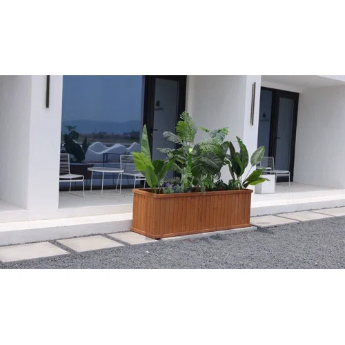 Barros Outdoor Wood Planter Box New green house beauty and hope Raised Garden Bed | Wayfair North America